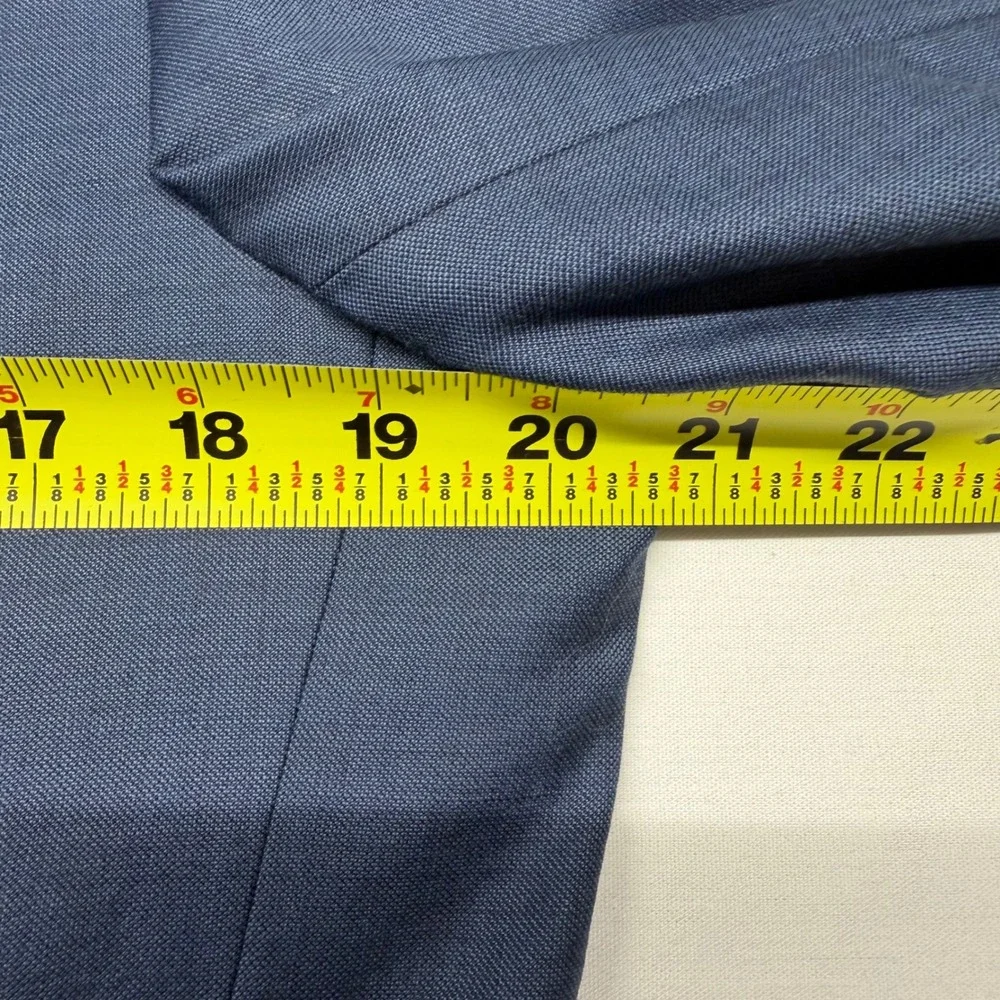 Jos A Bank Traveler Sport Coat 40XL Slim Fit Blue 100% Wool Blazer Extra Long